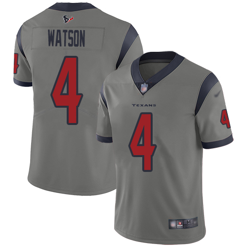 Houston Texans Limited Gray Men Deshaun Watson Jersey NFL Football #4 Inverted Legend